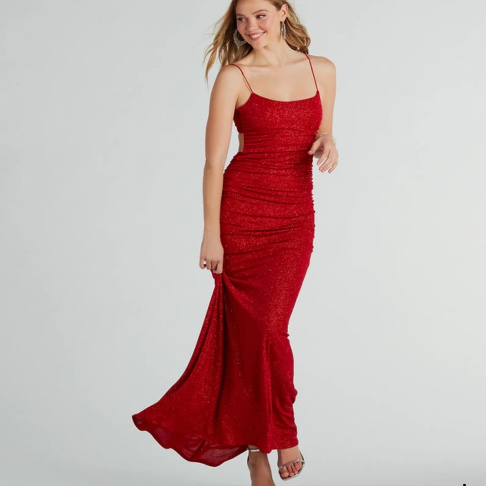 Red Shimmery Prom Dress NWT